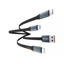 کابل مبدل کلومن USB to MicroUSB/Lightning/USB-C 1m KD-23